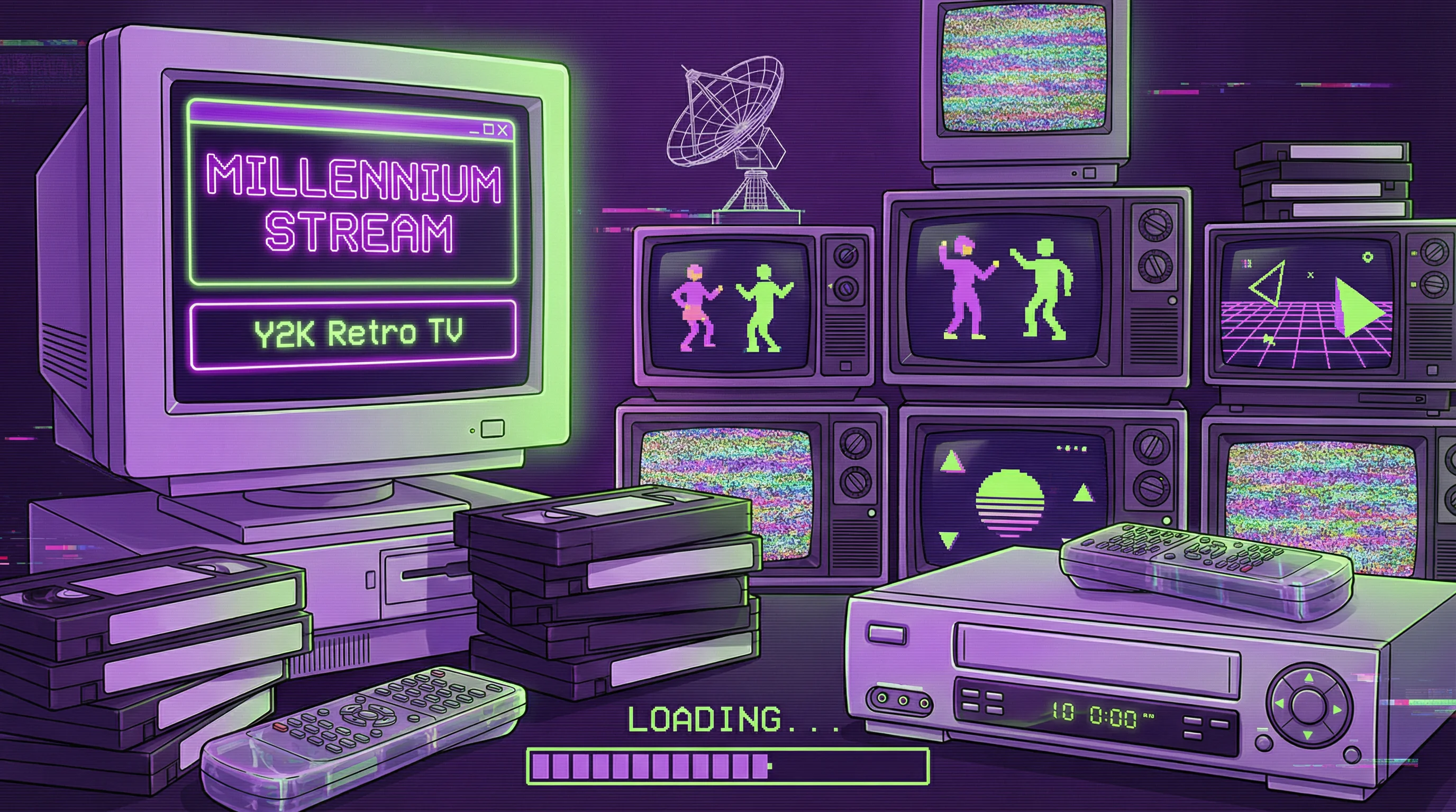 17c 黑桃tv潮流电视台 CRT电视与VHS录像带